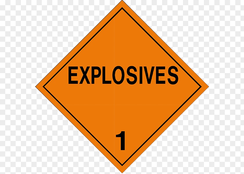 Explosion United States Department Of Transportation Dangerous Goods Placard Explosive Material PNG