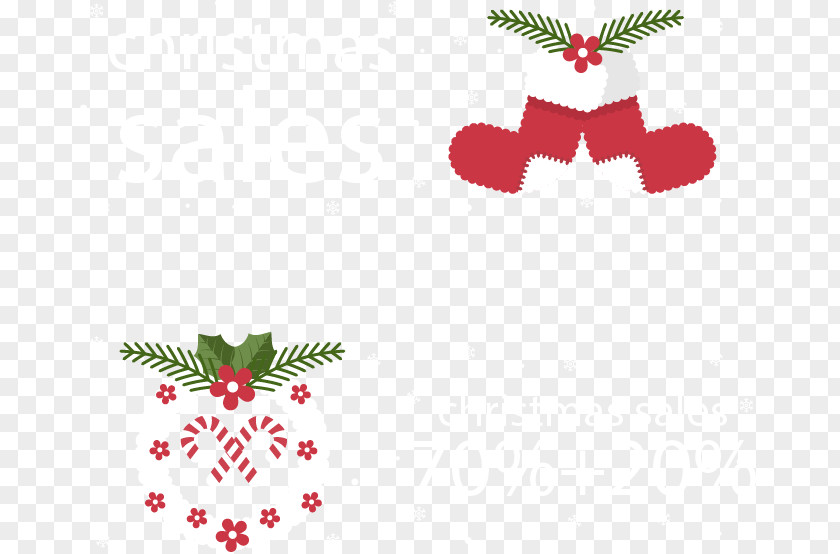 Flat Discount Banner Christmas Computer File PNG