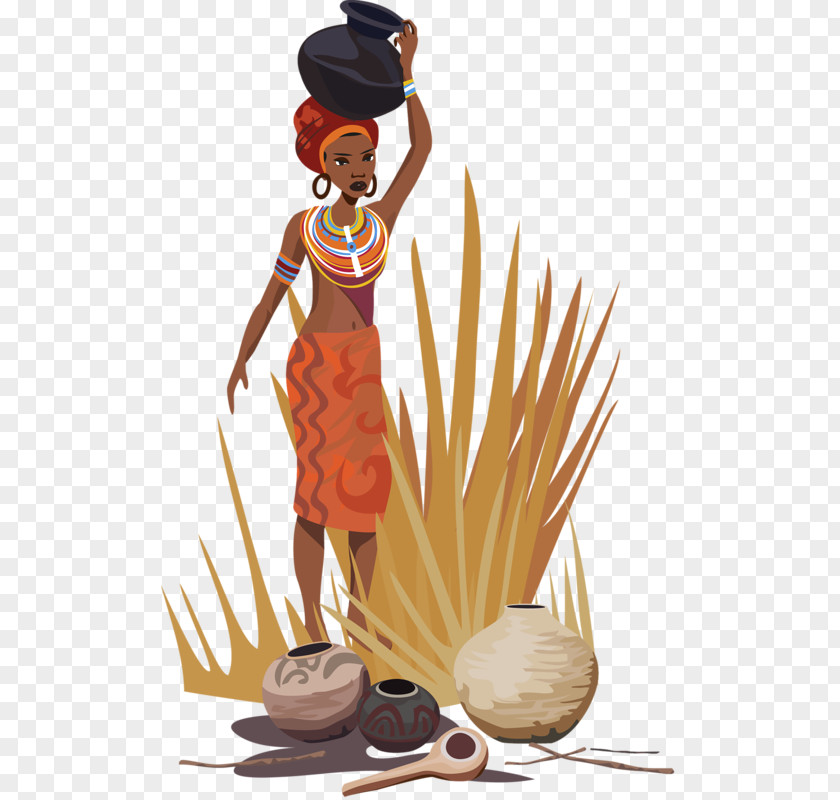 Original Woman Africa Cartoon Illustration PNG
