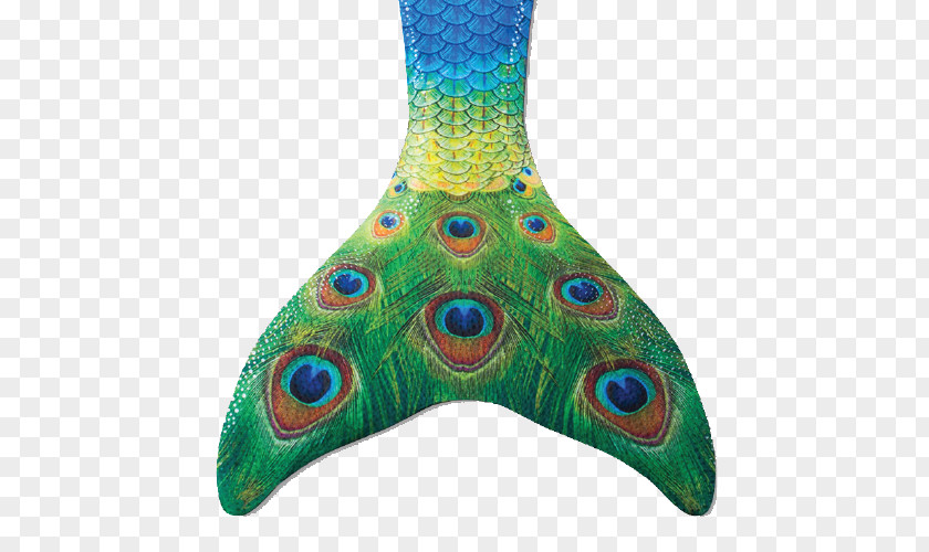 Peacock Vibrant Feather Mermaid Fin Fun Tail Monofin PNG
