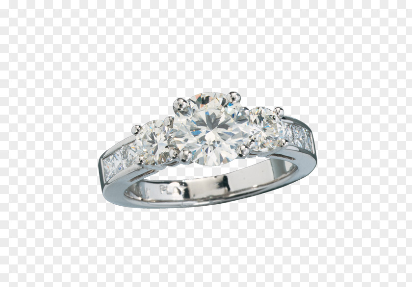 Silver Wedding Ring Bling-bling Platinum PNG