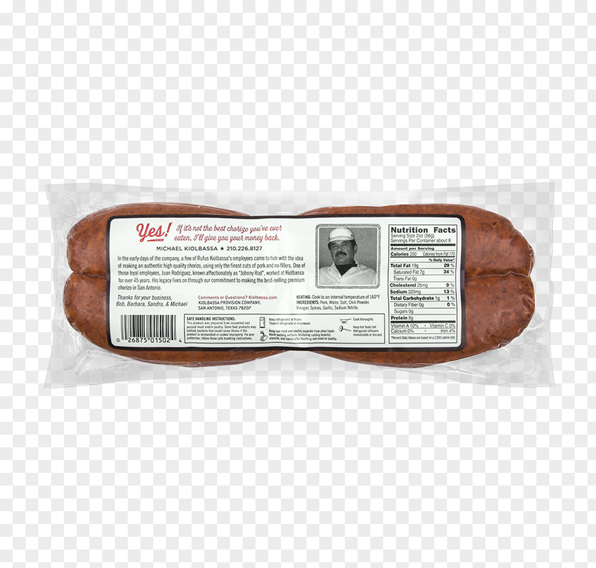 Smoked Meat Kiolbassa Sausage Chorizo Mexican Cuisine PNG