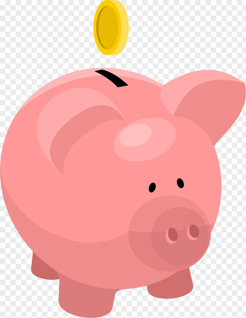 Vector Piggy Bank Clip Art PNG