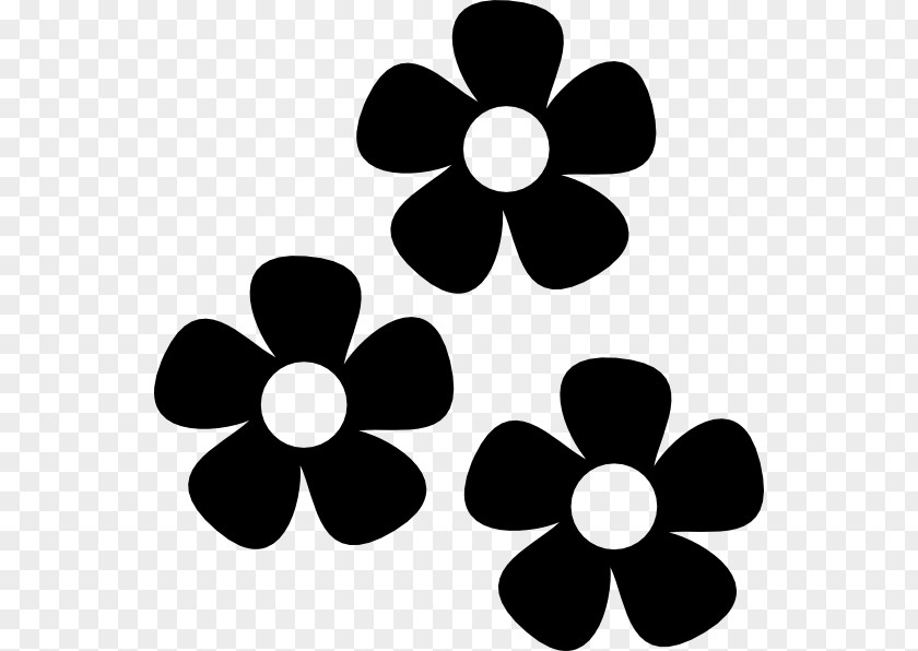 Flower Black Clip Art PNG