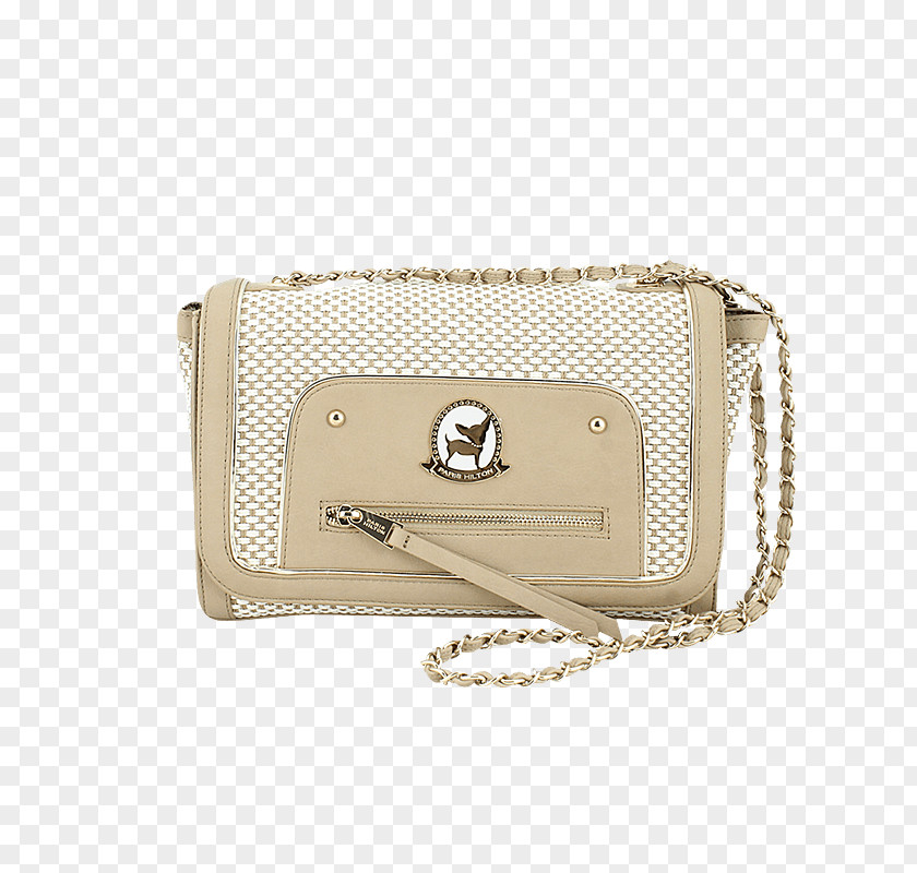 Paris Hilton Brand Messenger Bags Beige PNG