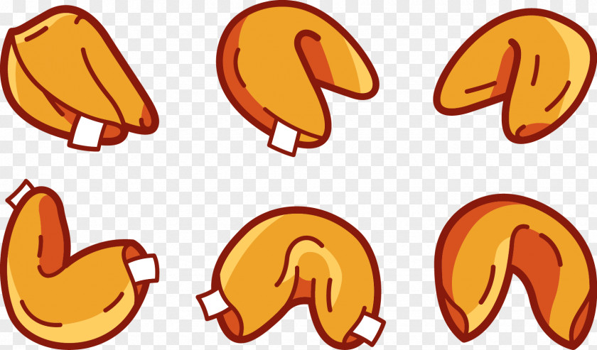 Vector Illustration Fortune Cookies Cookie Clip Art PNG