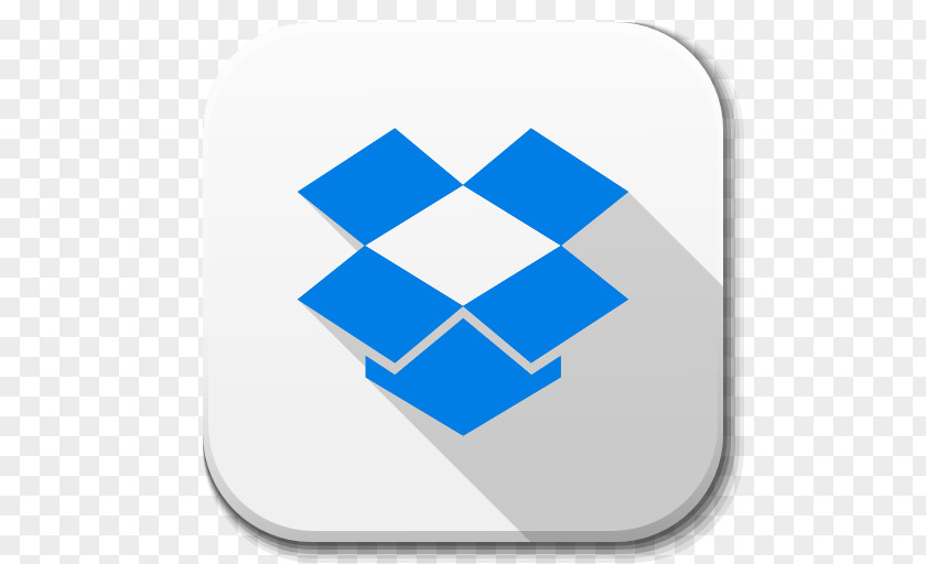 Apps Dropbox Blue Square Angle Area PNG