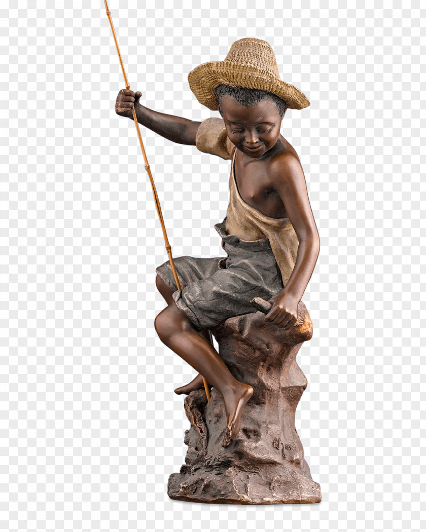 Fishing Bronze Sculpture Figurine Terracotta PNG
