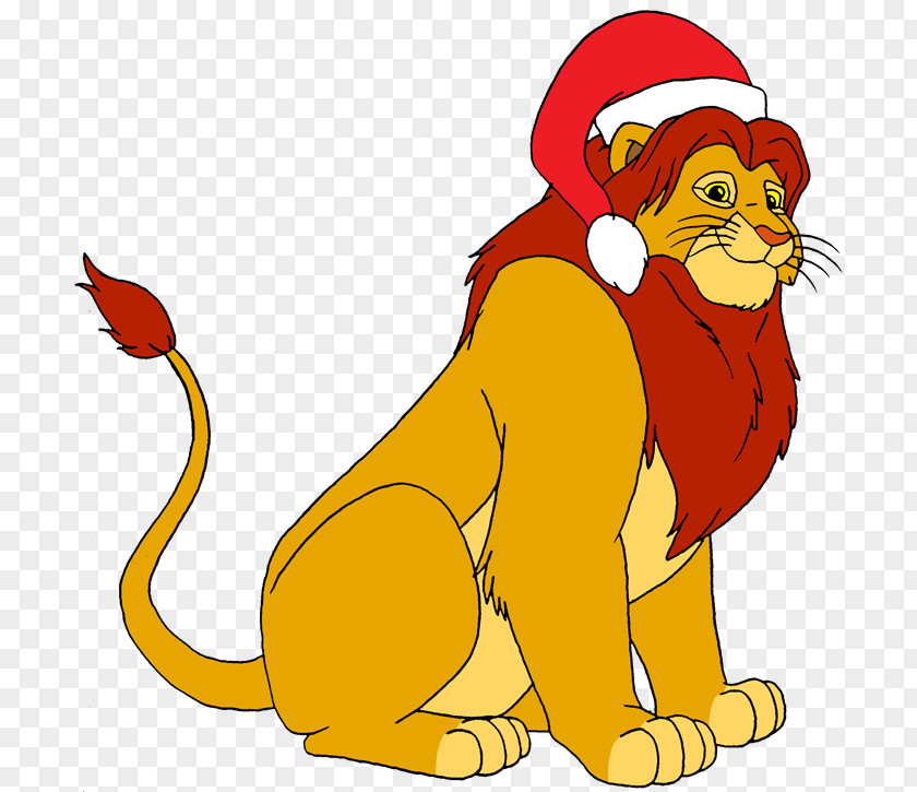 Lion Simba Nala Christmas Clip Art PNG