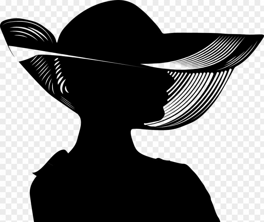 Silhouette Woman With A Hat Image Photography Black PNG