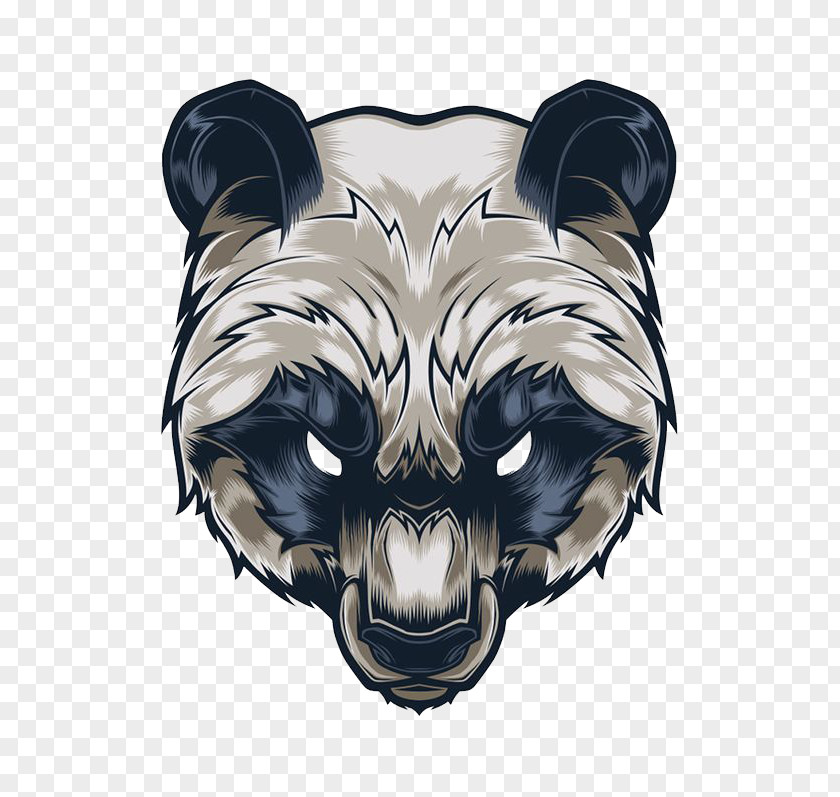 White Panda Creative Perspective Giant Bear Drawing Tattoo Illustration PNG