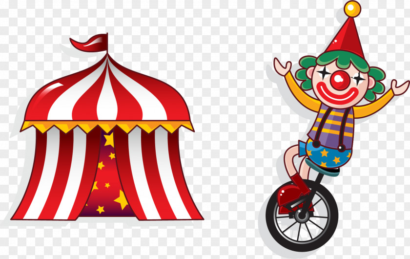 Cartoon Clown Performance Circus PNG