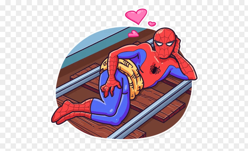 Cute Spiderman Sticker Telegram VKontakte Cartoon PNG