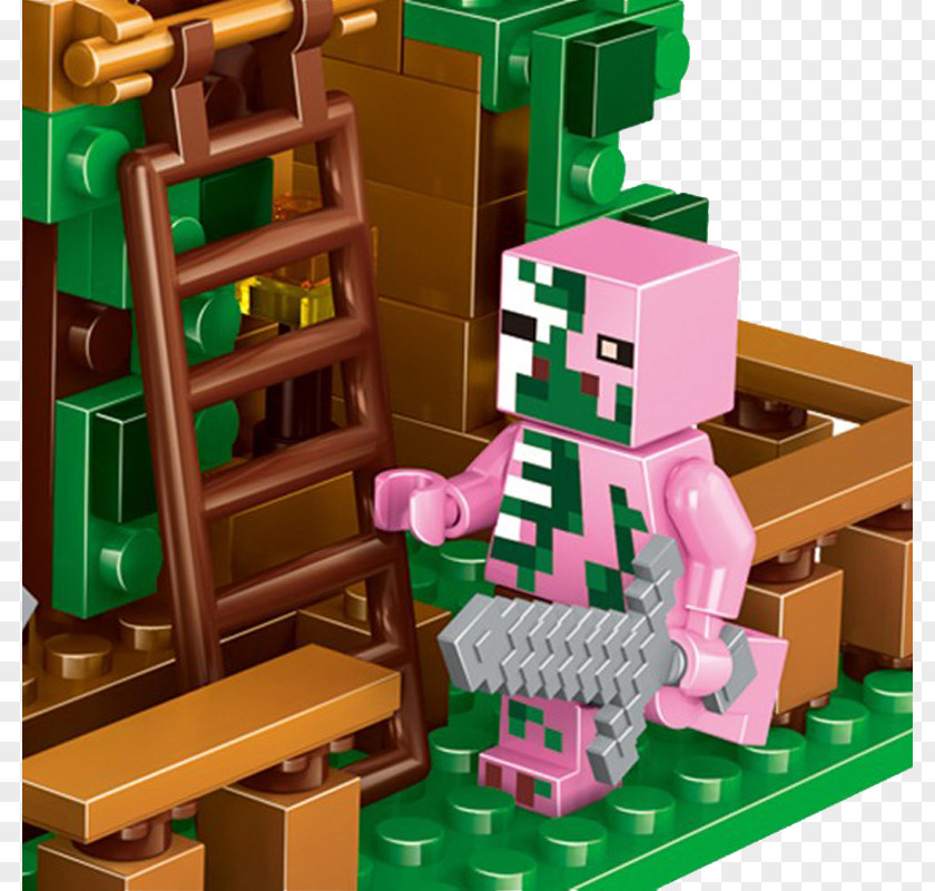 My World Lego Pink Warrior Minecraft Toy Block PNG