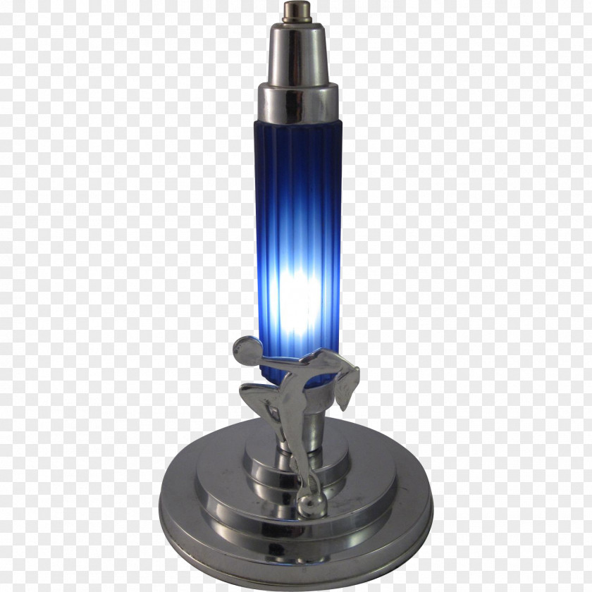 Oil Lamp Lighting Art Deco Cobalt Blue Nouveau PNG