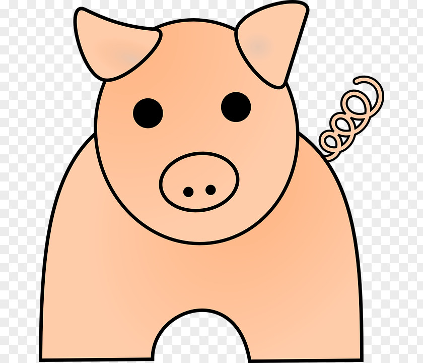 Pig Porky Domestic Cartoon Clip Art PNG