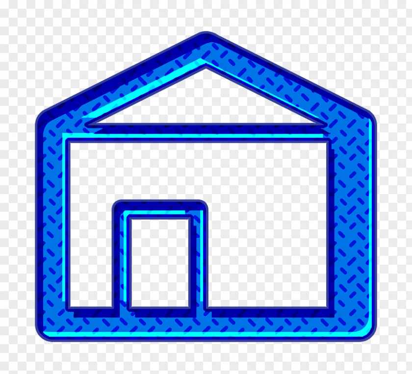 Rectangle Electric Blue Estate Icon Home House PNG