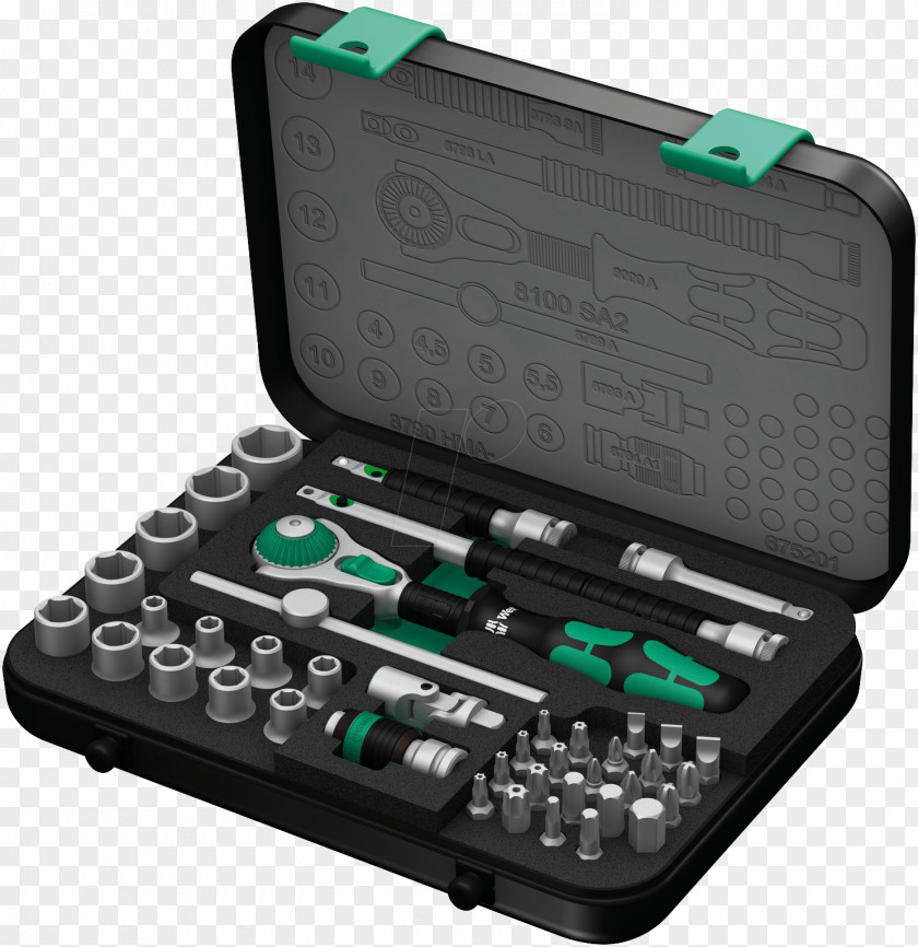 Screwdriver Wera Tools Zyklop 8100SA4 41-Piece Ratchet Set Socket Wrench PNG