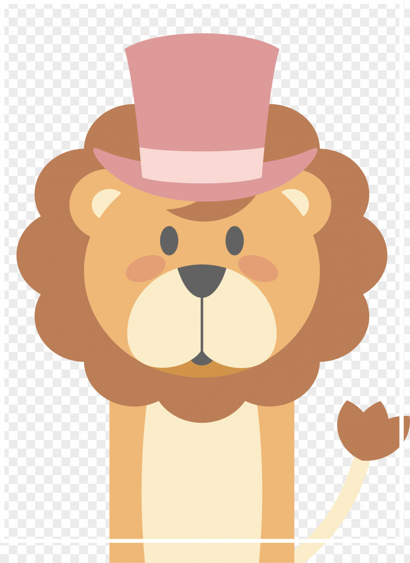 A Lion In Hat Digital Image PNG