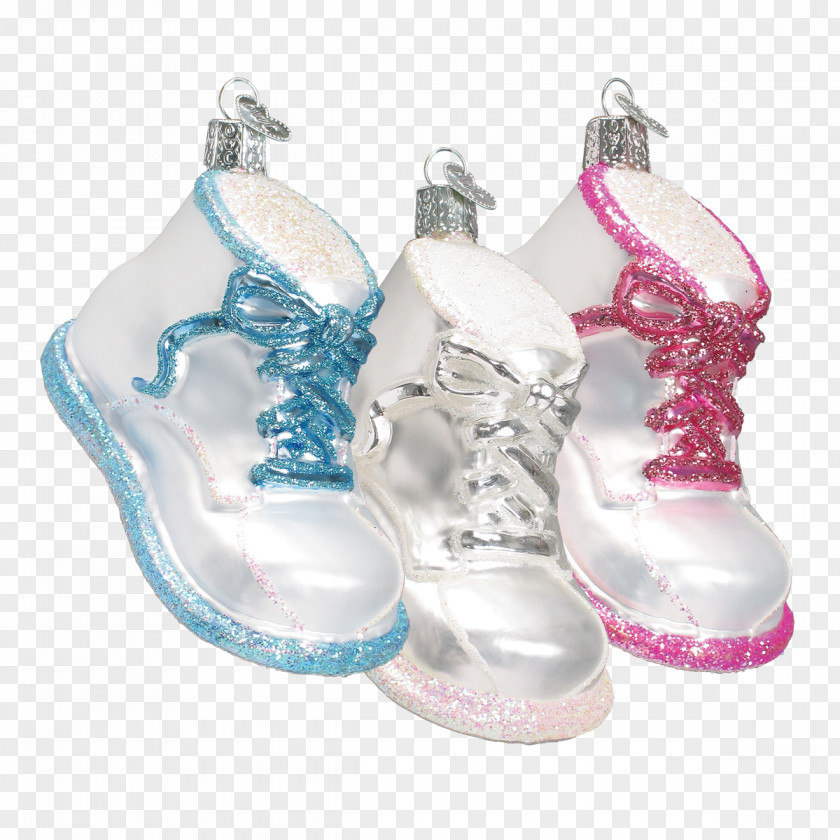 Baby Shoes Christmas Ornament Infant Tree Bottles PNG