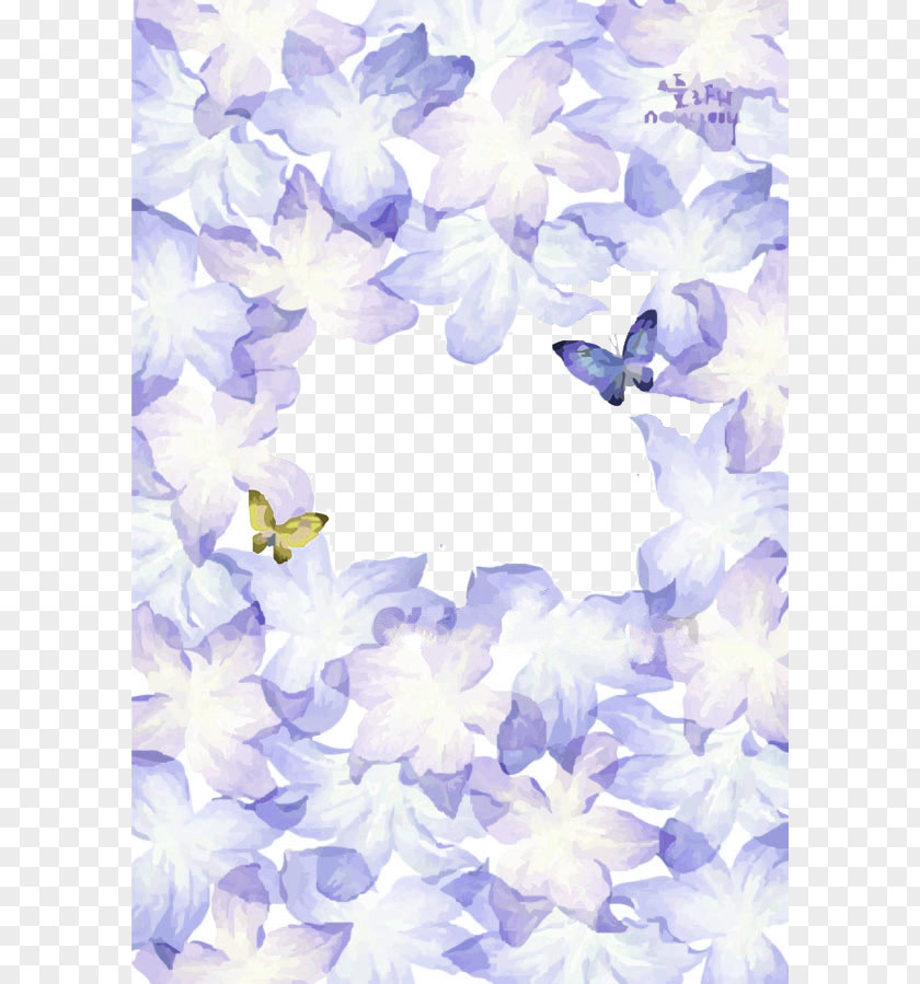Butterfly Floral Background Watercolor Painting Drawing PNG