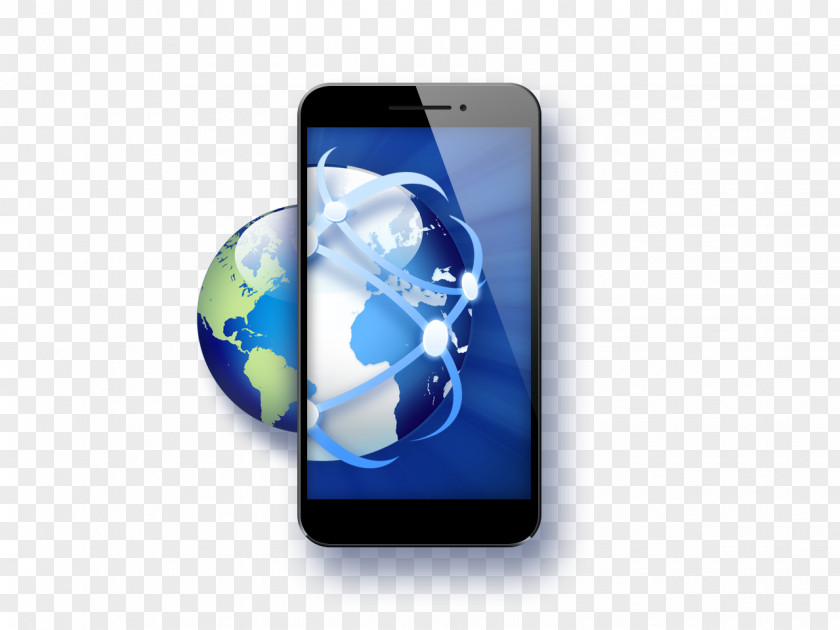 Global Business And Smartphone Icon Mobile App PNG
