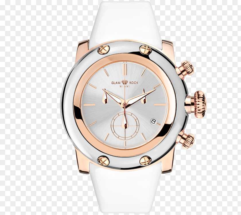 Metalcoated Crystal Watch Strap Bracelet Quartz Clock Glam Rock PNG