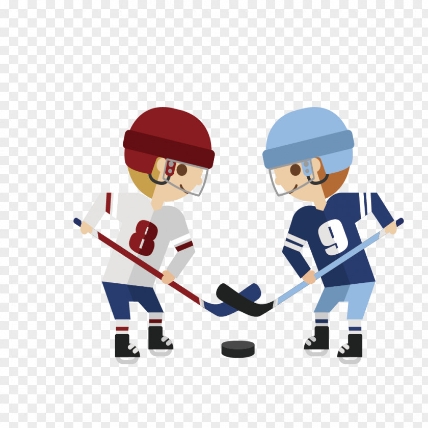 Vector Drawing Simple Hockey Player Sport Illustration PNG