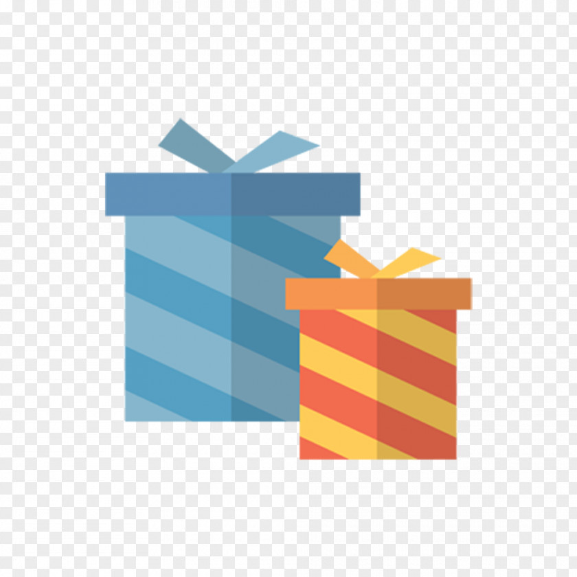 Colored Lines Gift Box Ribbon PNG