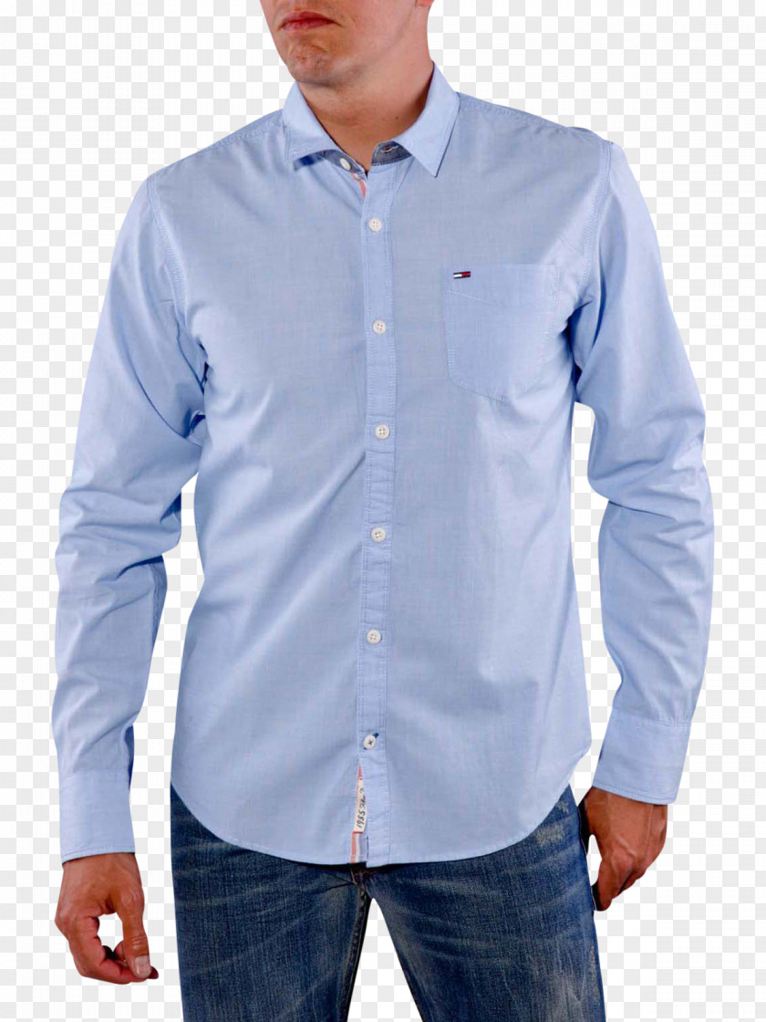 Dress Shirt End-on-end Jeans Blue PNG