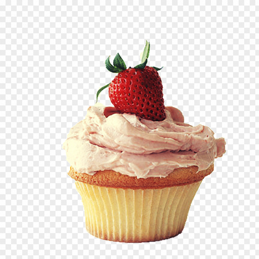 Pastry Strawberry Fruit Cake Cupcake Icing Cream Red Velvet PNG