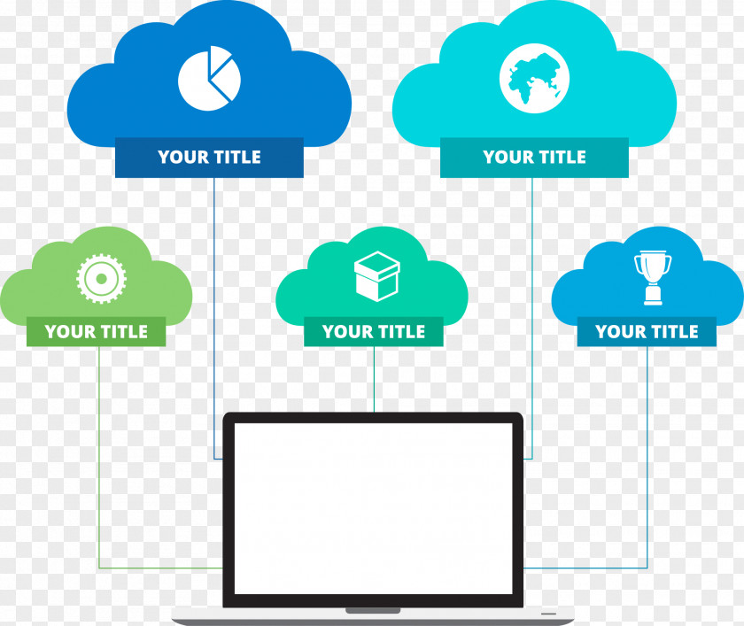 Vector Computer Cloud Label Infographic Chart Illustration PNG