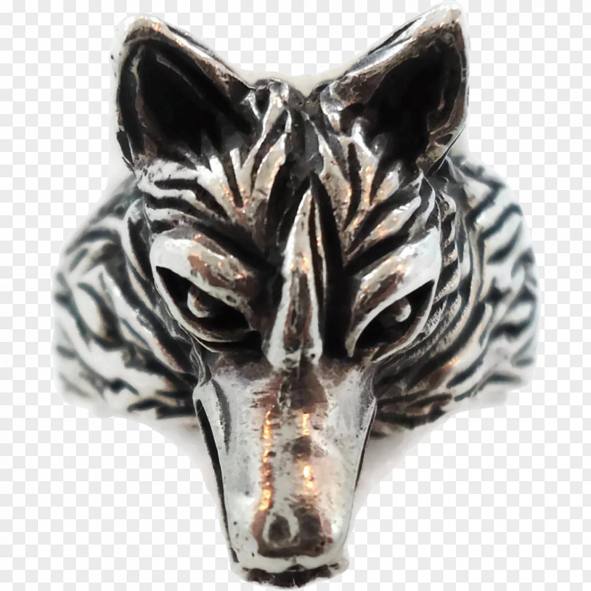Werewolf Horse Gray Wolf Sterling Silver Snout PNG