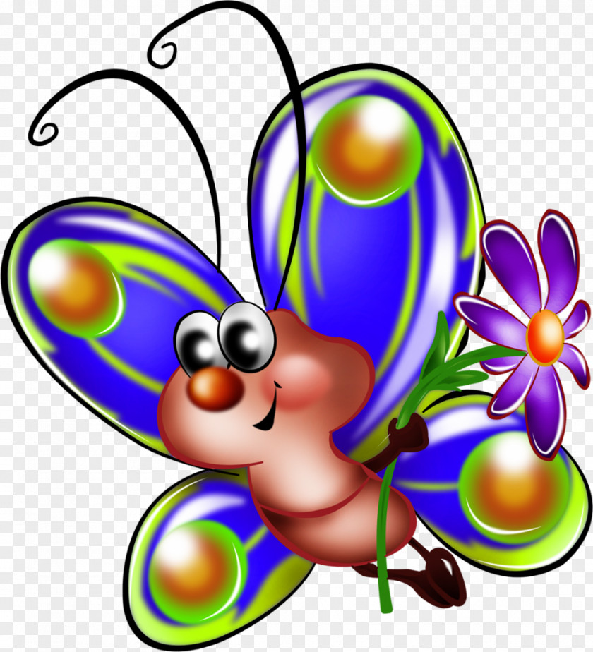 Cartoon Psd Kindergarten Number 82 Butterfly Educator Clip Art PNG