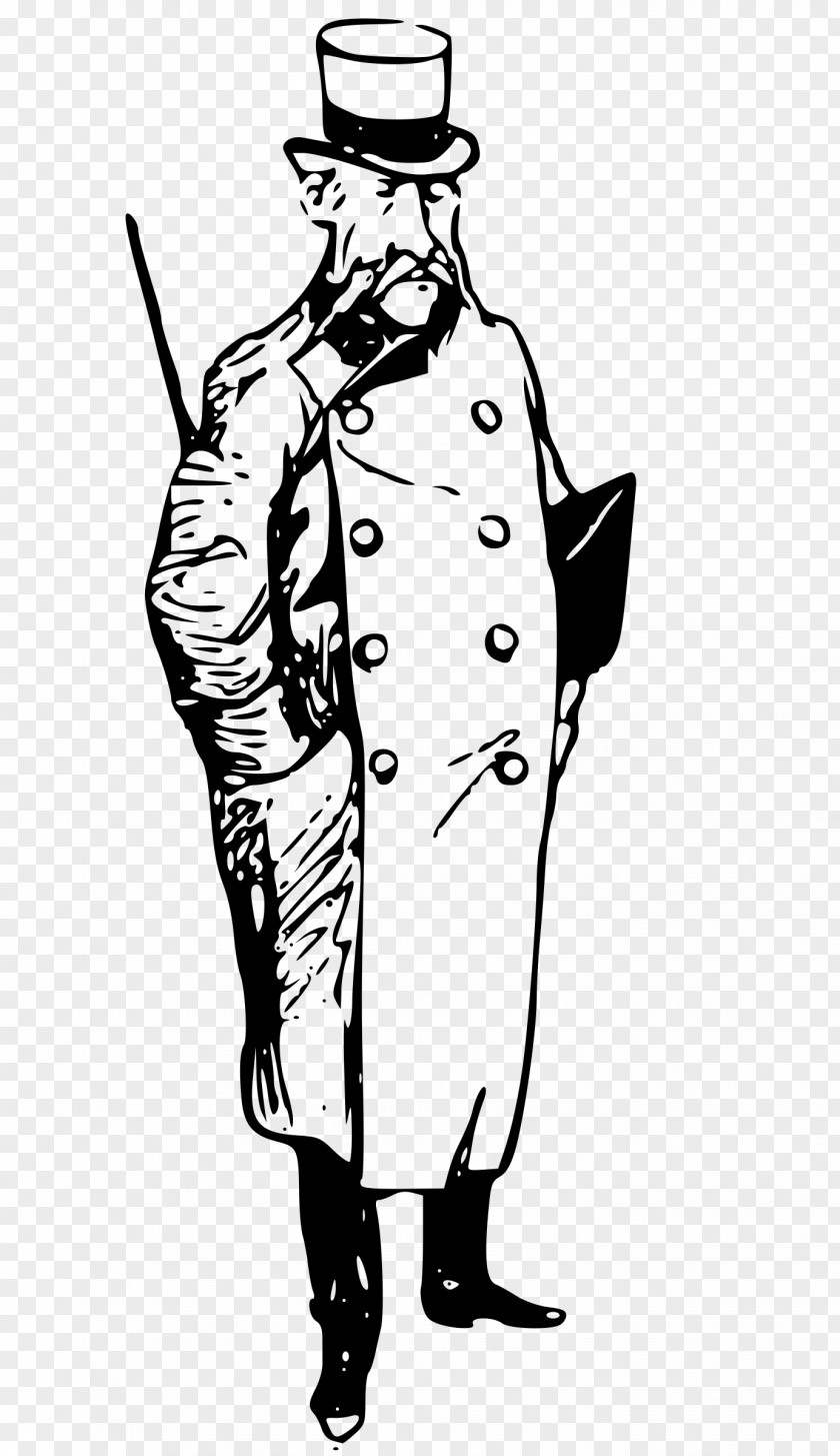 English Gentleman Cartoon Caricature Silhouette Clip Art PNG