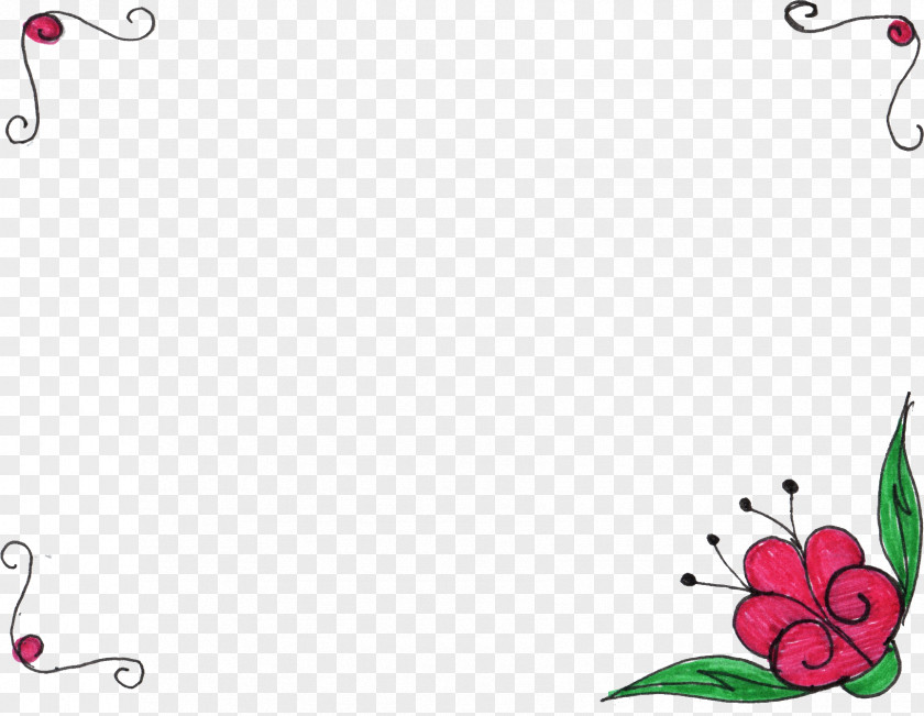 Floral Frame Flower Drawing Clip Art PNG