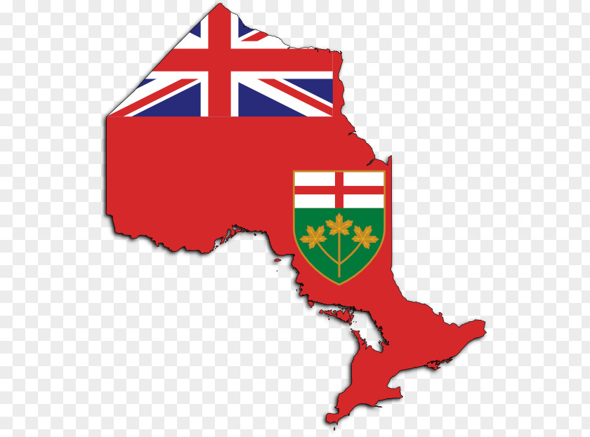 Map Flag Of Ontario Canada National PNG