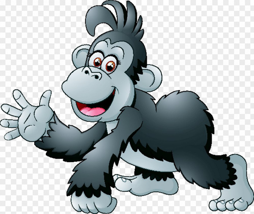 Gorilla Western Cartoon Clip Art PNG