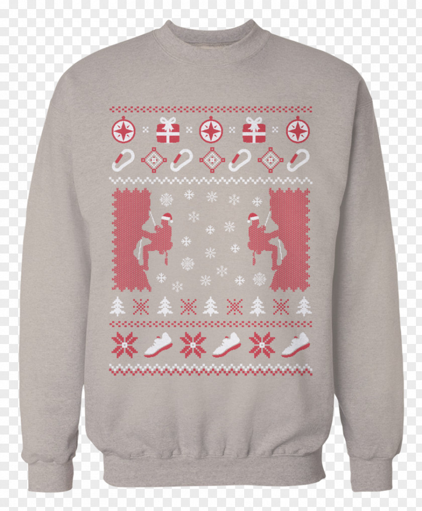 Rock Climbing Christmas Jumper Hoodie Sweater Clothing PNG