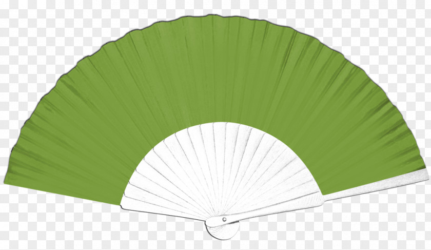 Batik Modern Hand Fan Green PNG