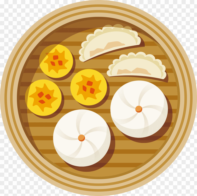 Breakfast Snacks Vector Material Dim Sum Baozi Dumpling PNG