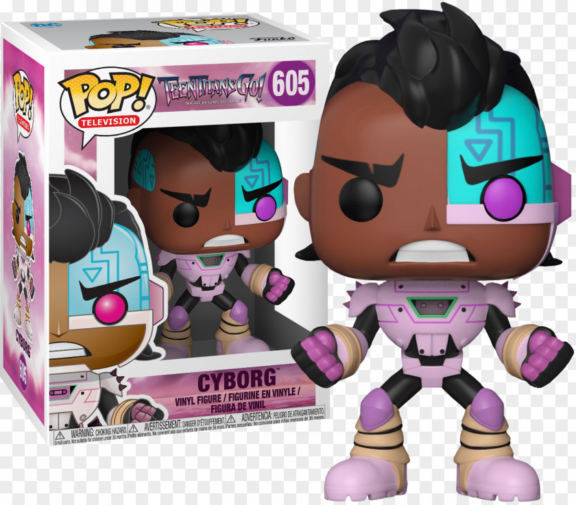 Cyborg Funko The Night Begins To Shine Raven PNG