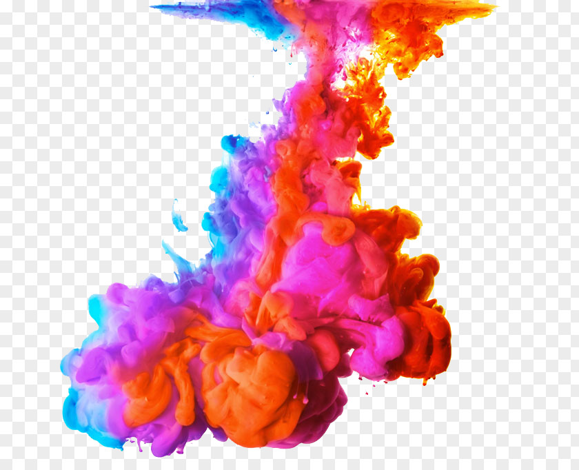 Shen Spell Color Ink Rainbow White PNG