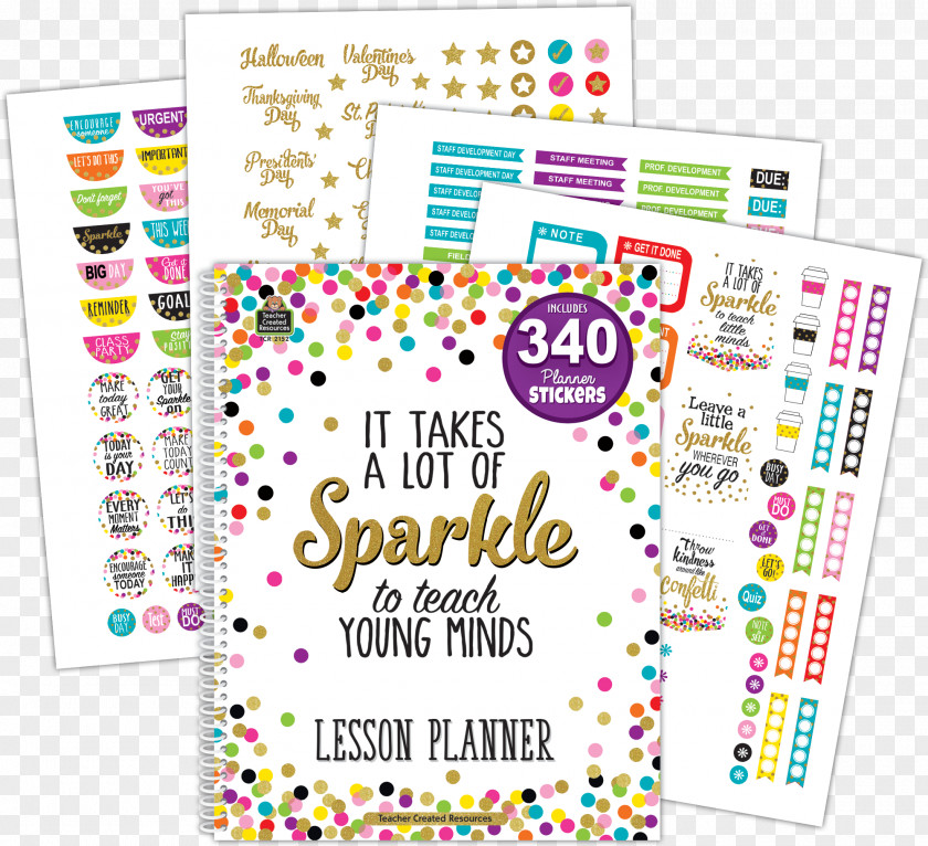 Teacher Lesson Plan Confetti Record Book Amazon.com PNG