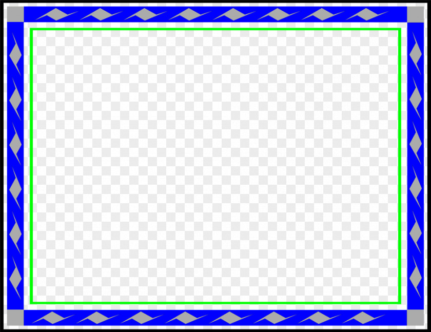 Blue Border Frame Transparent Background Picture Clip Art PNG