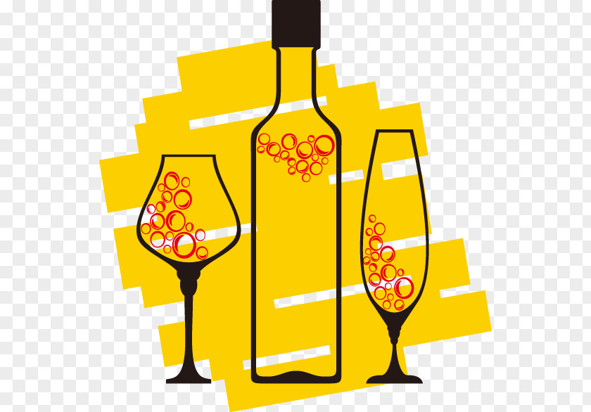 Cartoon Painted Wine Bottles Beer Bottle Alcoholic Beverage Clip Art PNG