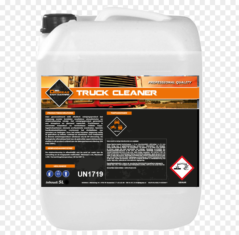Cleaner Truck Car Liquid Fluid Brand Solvent In Chemical Reactions PNG