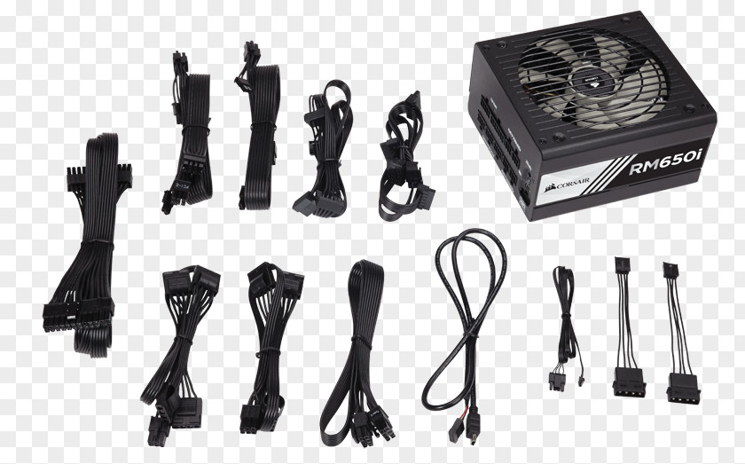 Computer Power Supply Unit AC Adapter 80 Plus Converters CORSAIR Enthusiast Gold Series RM650i PNG