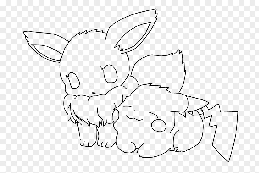 Couple Sleeping Pikachu Pokémon X And Y Eevee Whiskers Character PNG