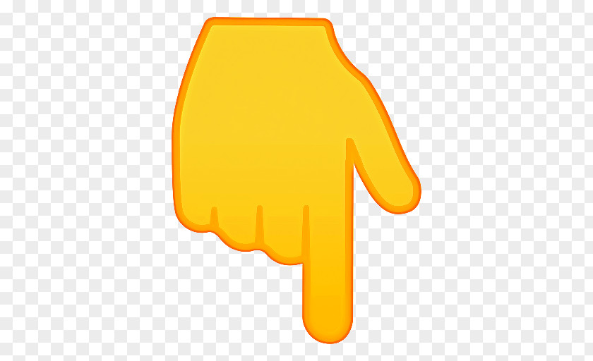 Orange Yellow Emoji Finger PNG